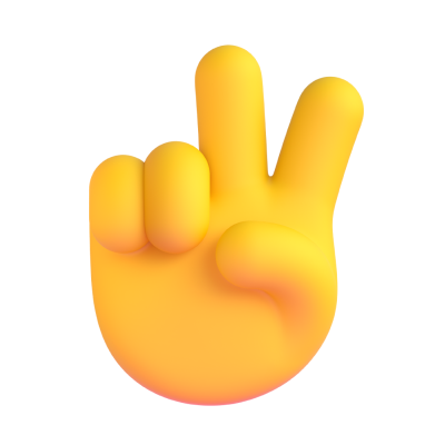 victory sign emoji